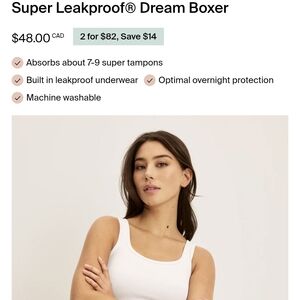 Leakproof Dream Boxer - White